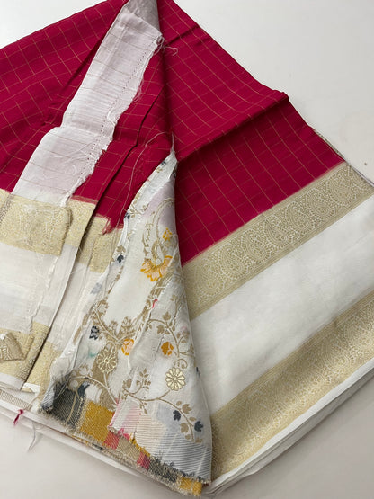 Dupion silk saree