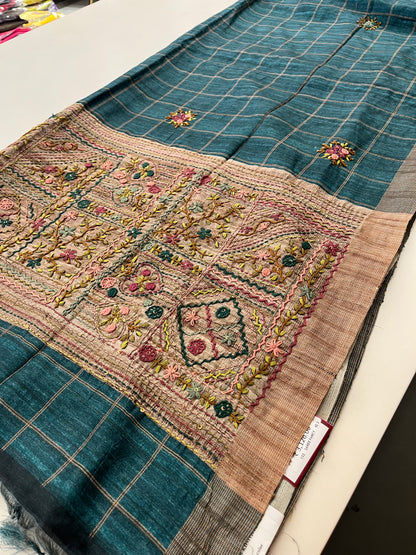 Lenin Embroidery Fancy saree