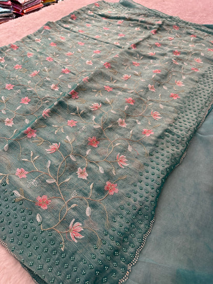 Designer Organza Full Work-M13