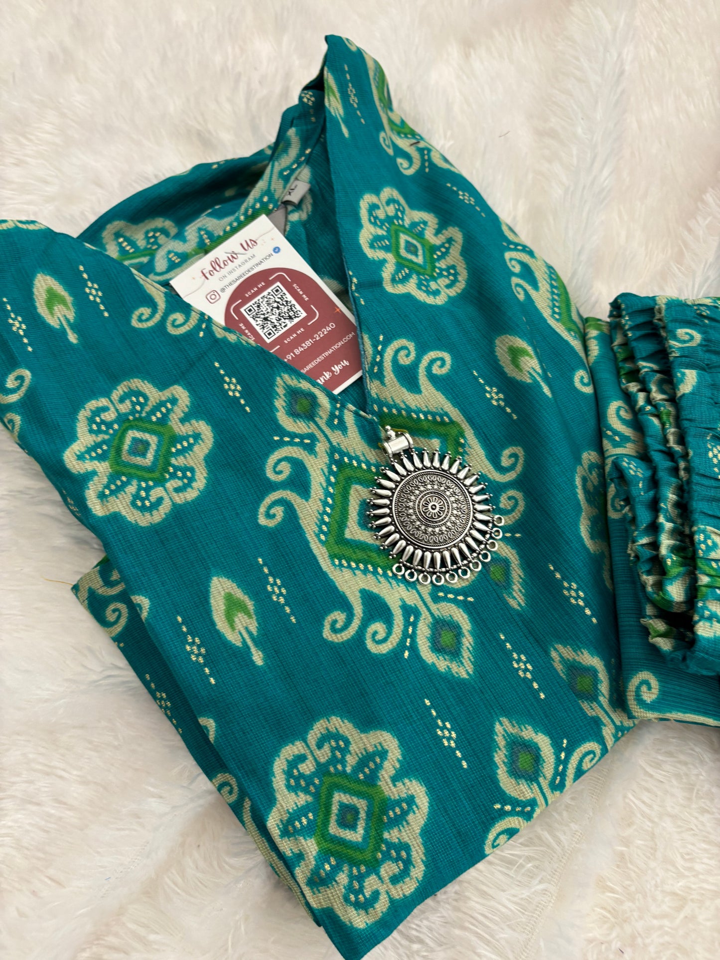 Office Wear Kurti With Pendant