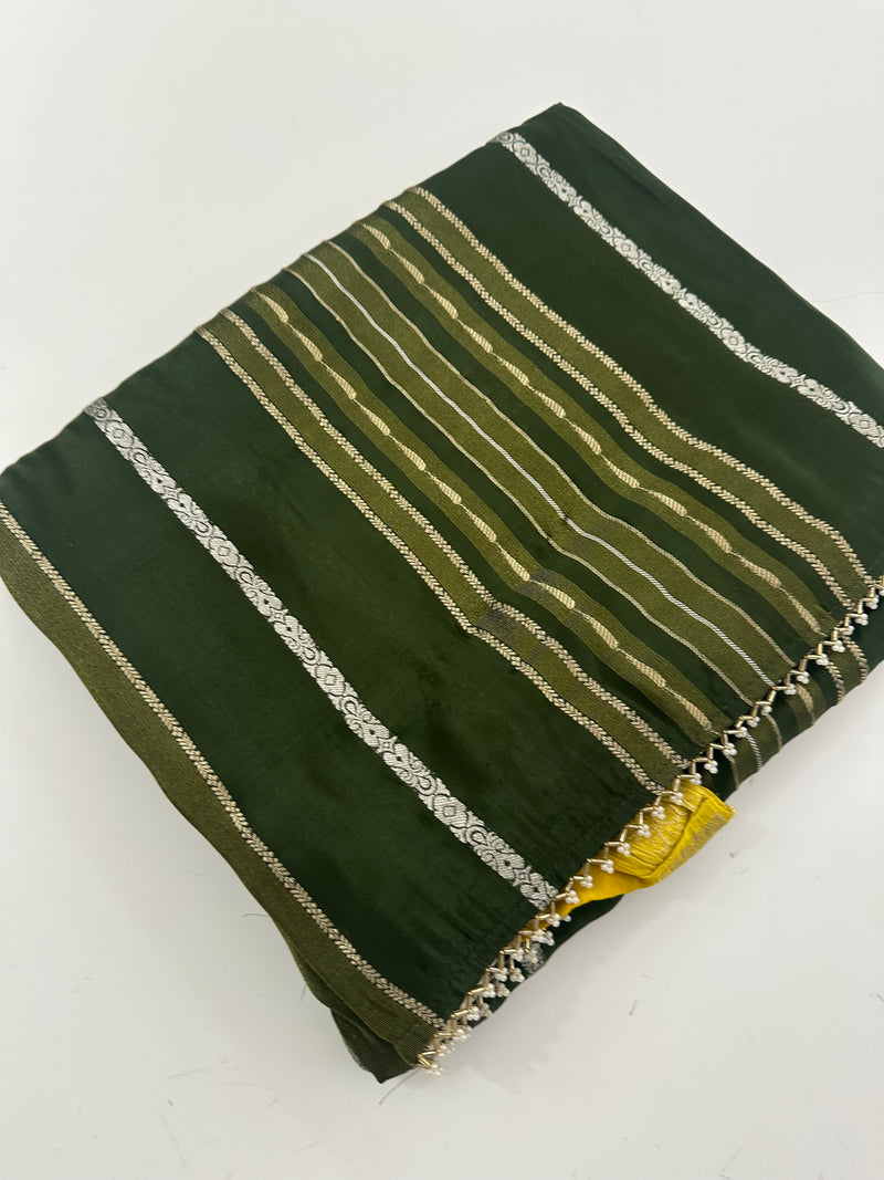 Cut Dana Work Border Chinnon Saree -AU6