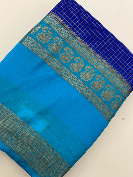 Crepe Small Checks Bentex Border