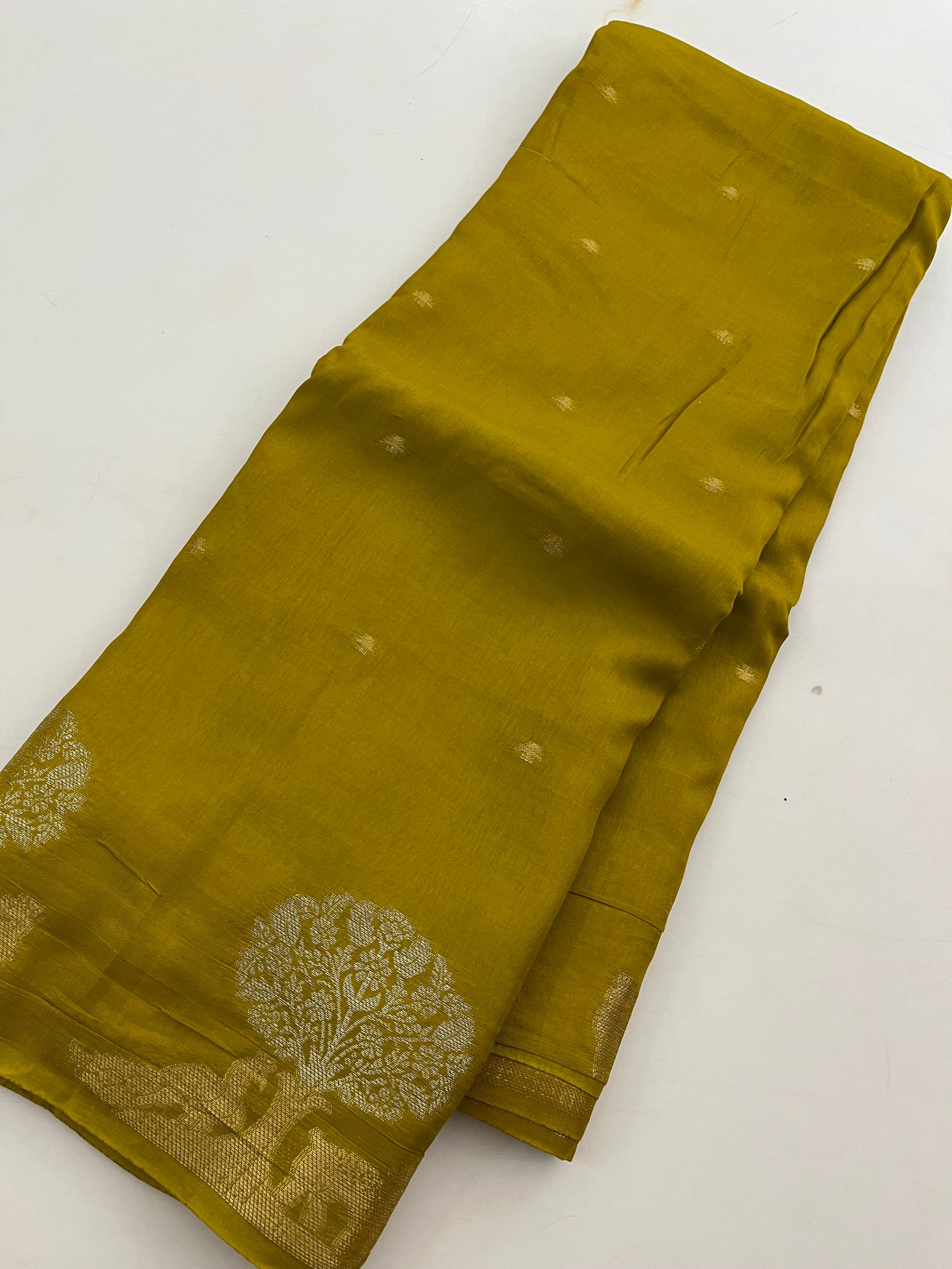 Banarasi Raspberry crepe silk