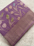 Tulips Linen Premium Saree-M13