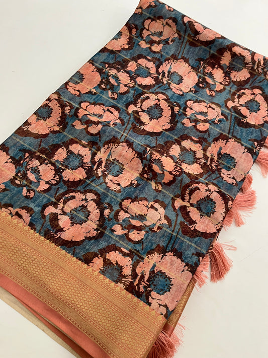 Printed Tussar Fancy