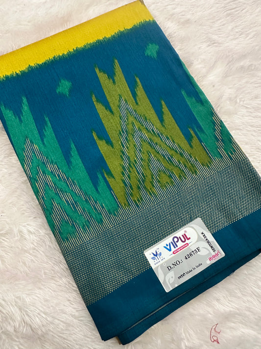 Ikkat Print Crape Chiffon-M26