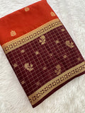 Crape Fancy Saree-JU3