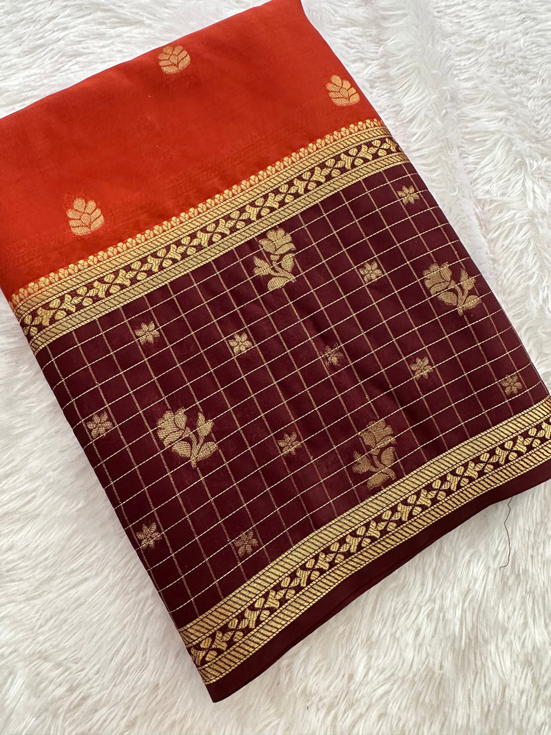 Crape Fancy Saree-JU3