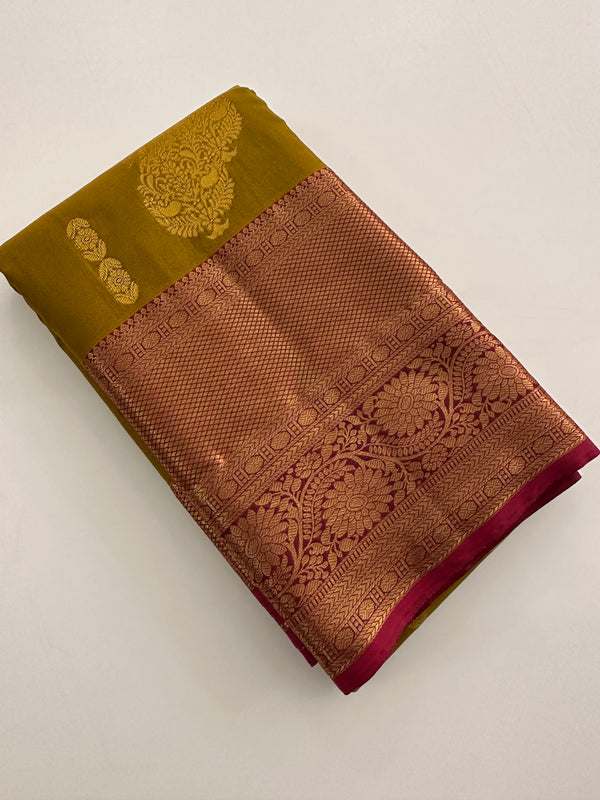 Semi Kanchi Silk Saree-JU7