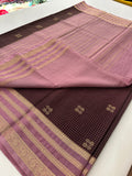 Semi Mysore Silk Checks Saree with Butta-AU16