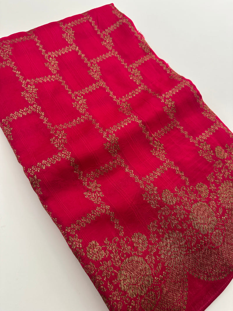 Jute Tussar Designer Sarees beautiful colour combinations🌹-AU9