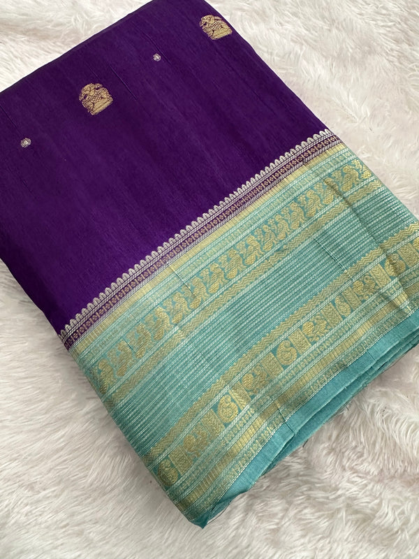 Fancy Tussar Silk Saree-JU13