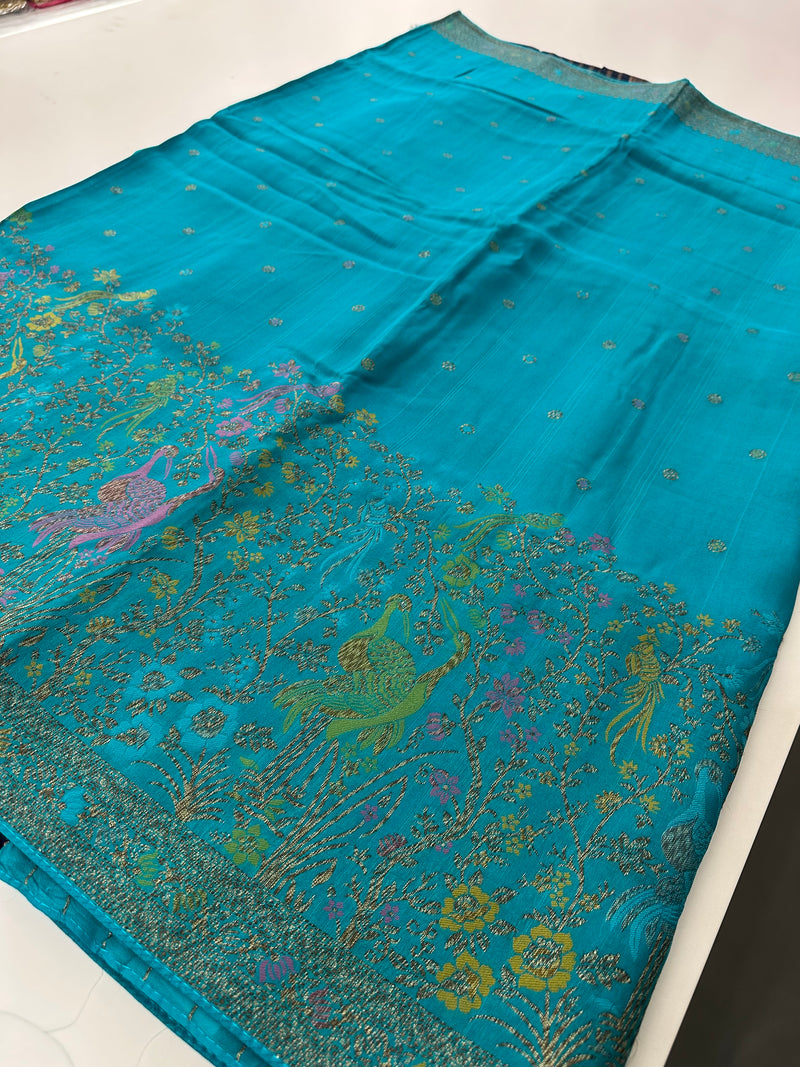 Full Weaving Pure Tussar Premium Designer Saree-J26