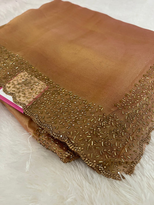 Tissue Organza Stone work border