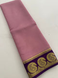80 GSM Pure Mysore Crape Silk Saree- Silk Mark Certified 🦋-JU29
