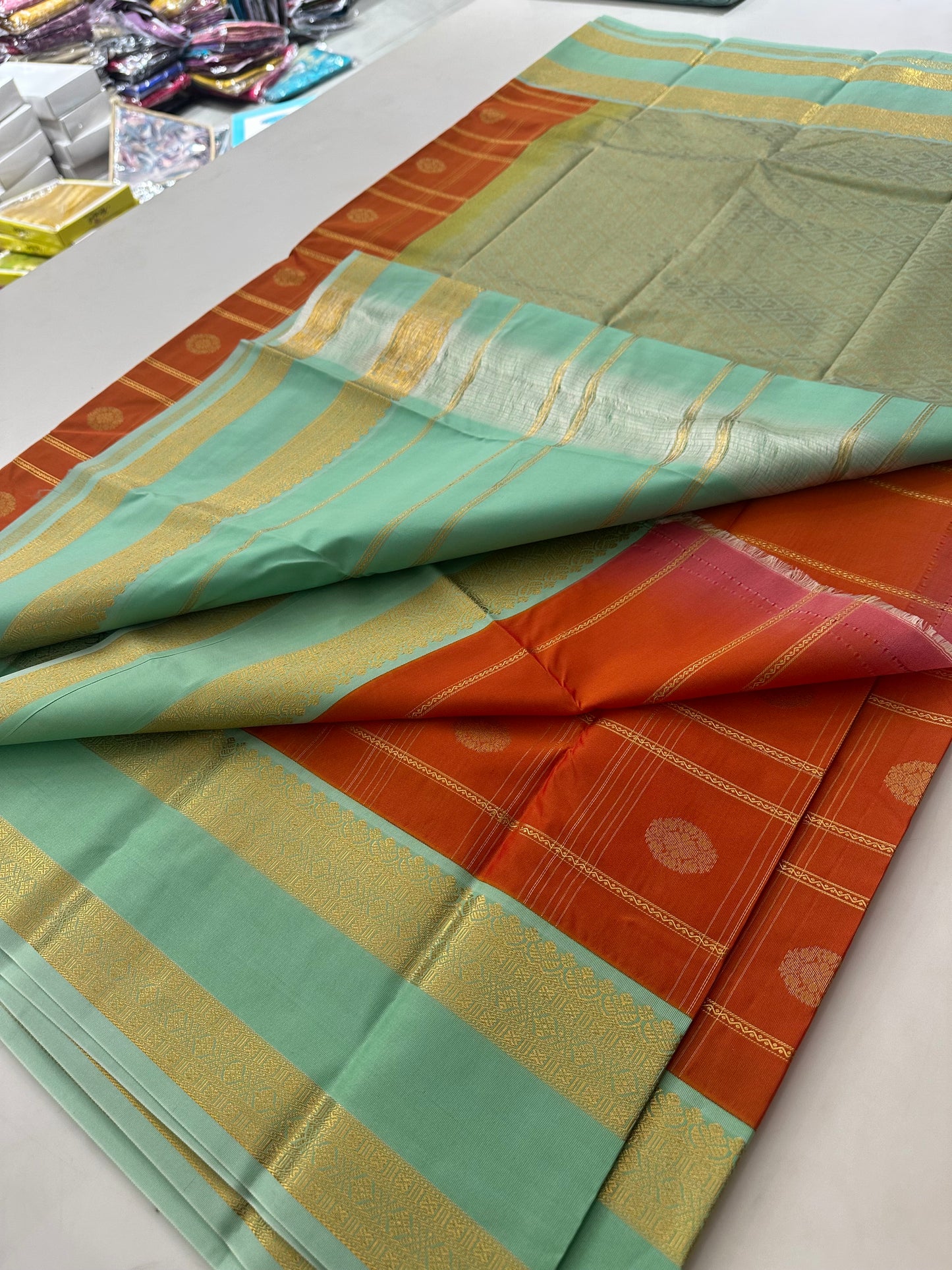 Semi Kanchi/Vegan Silk Saree-11