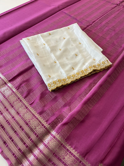 Semi Mysore silk premium