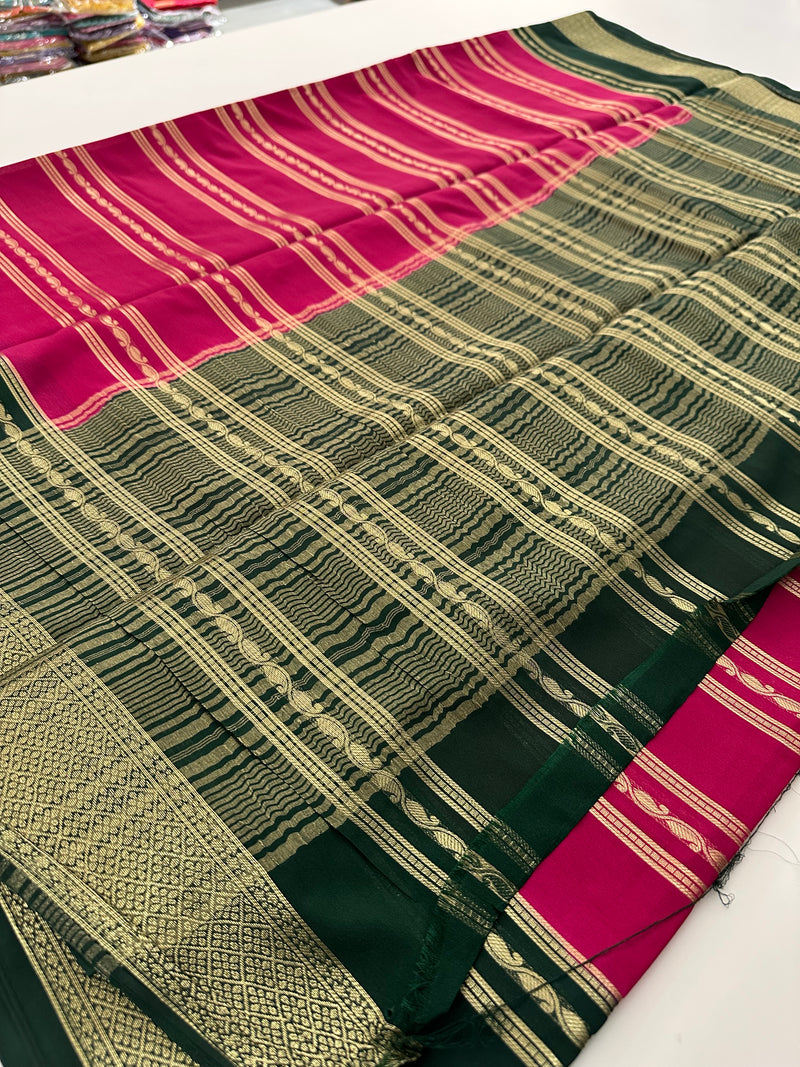 Semi Crepe Fancy Sarees🌹AU18