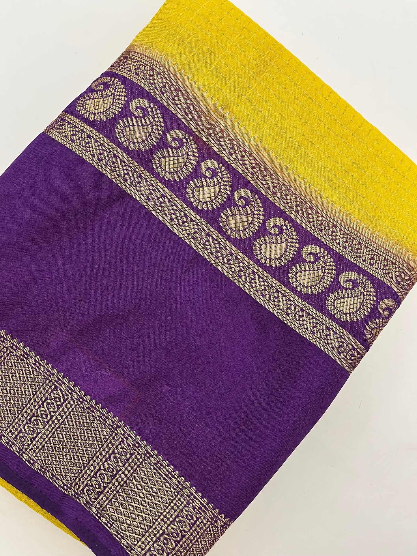 Crepe Small Checks Bentex Border