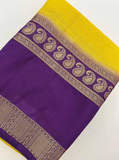 Crepe Small Checks Bentex Border