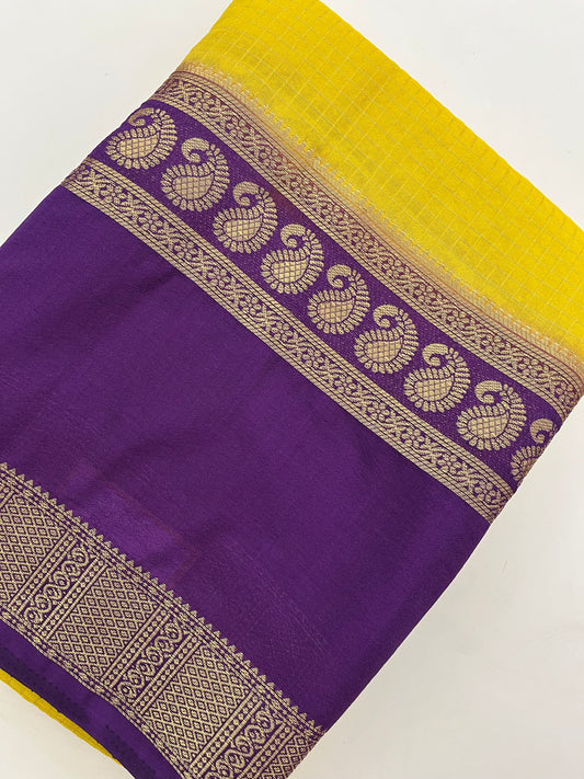 Crepe Small Checks Bentex Border