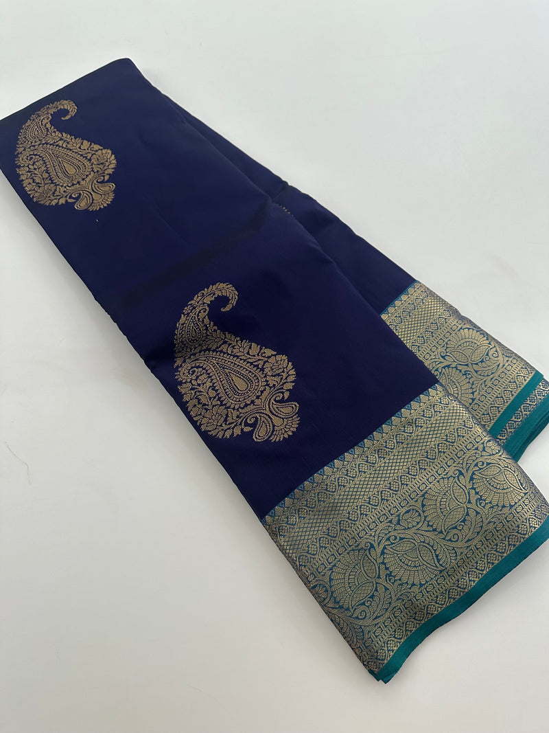 Semi Kanchi Silk Saree-JU16