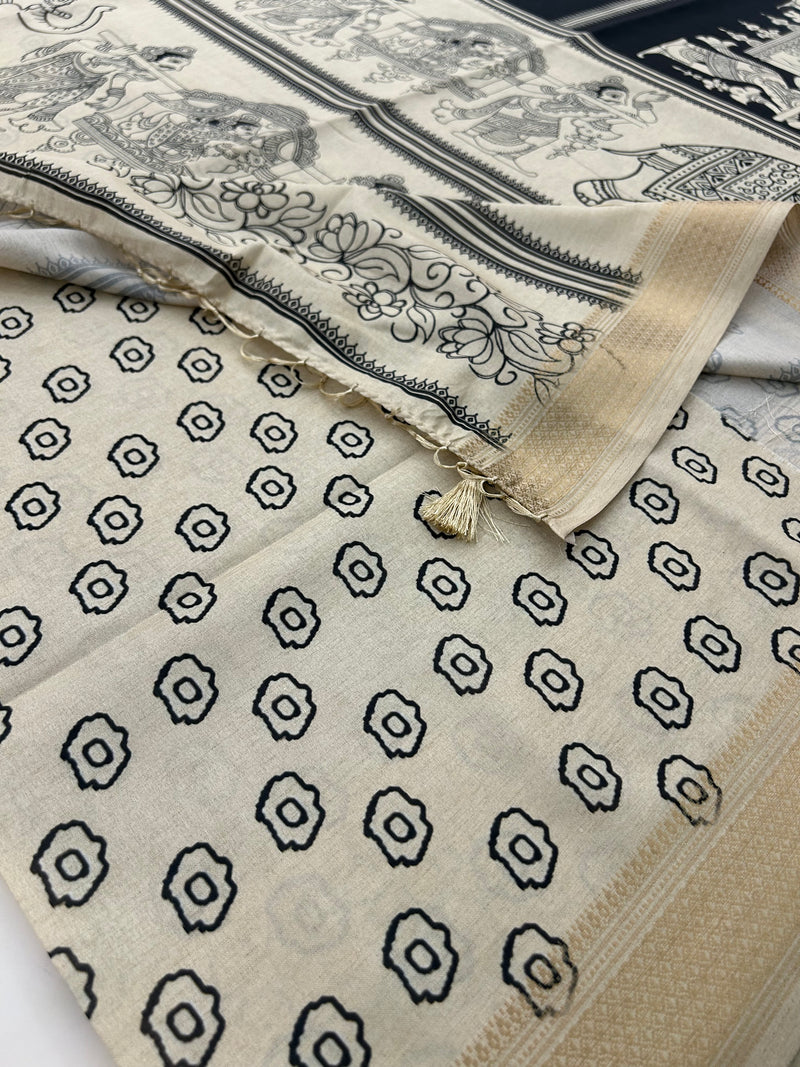 Tussar Printed Saree-M23