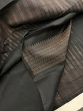 Pure Silk Designer Black Copper and Rose Gold Zari