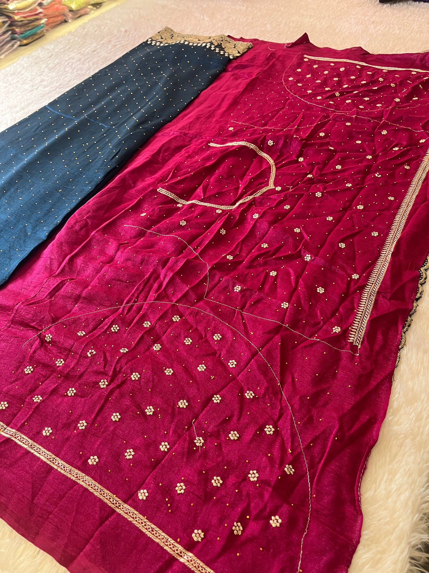 Scallop borde Fancy saree