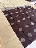 🌹4 shades of semi kanchi soft silk sarees in beautiful combinations in contrast blouse🌹