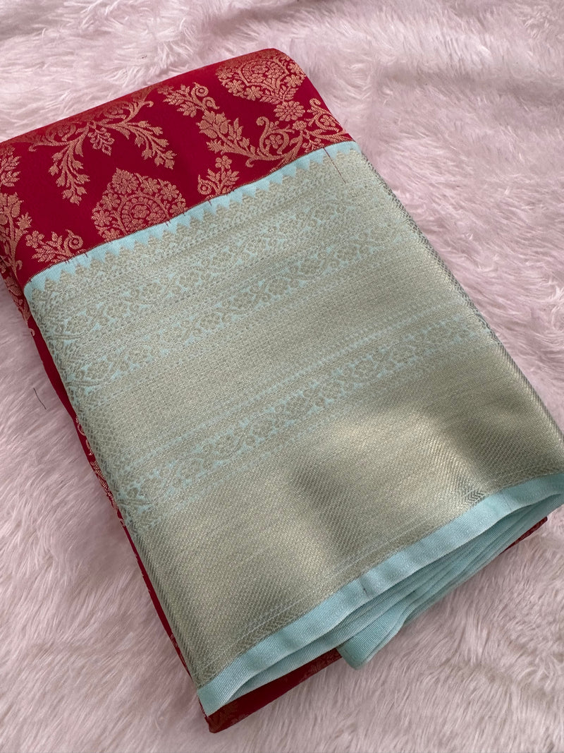 Tissue Kanchi Semi Silk Saree-JU8
