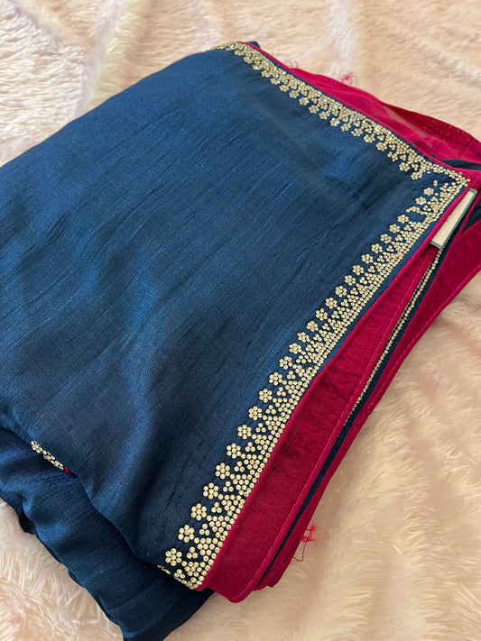 Tussar Fancy Stone Work