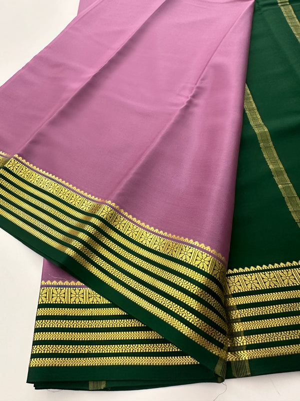 80GSM Pure Mysore Crape Silk Sarees-AU5