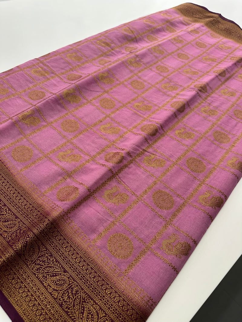 New collection in South Cotton Silk sarees for Varmahalaxmi with contrast matching blouse piece🌹-AU3