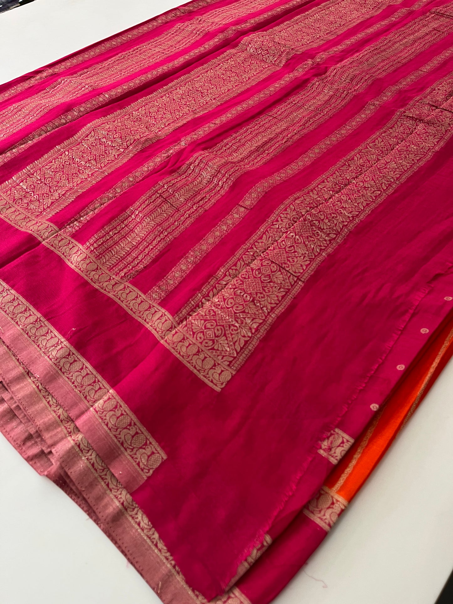 Designer crape Chinnon saree