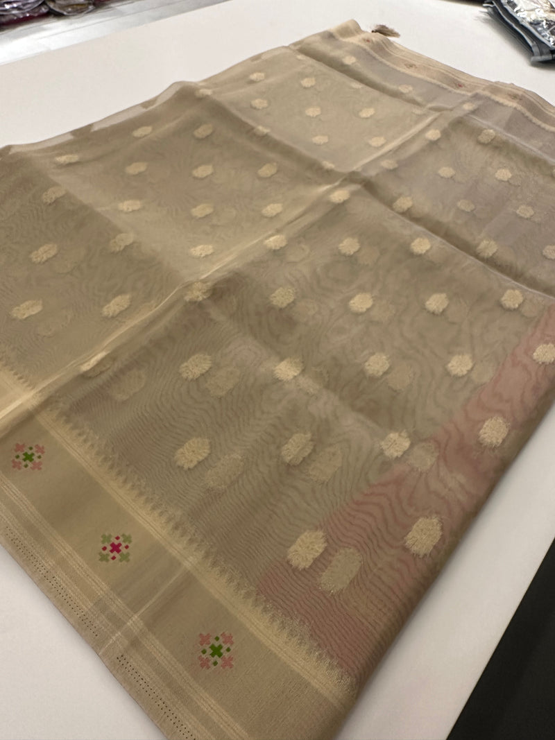 Tissue Organza Paithani Pallu-JU4