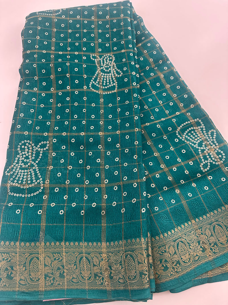Crape Chiffon Fancy Saree-J1