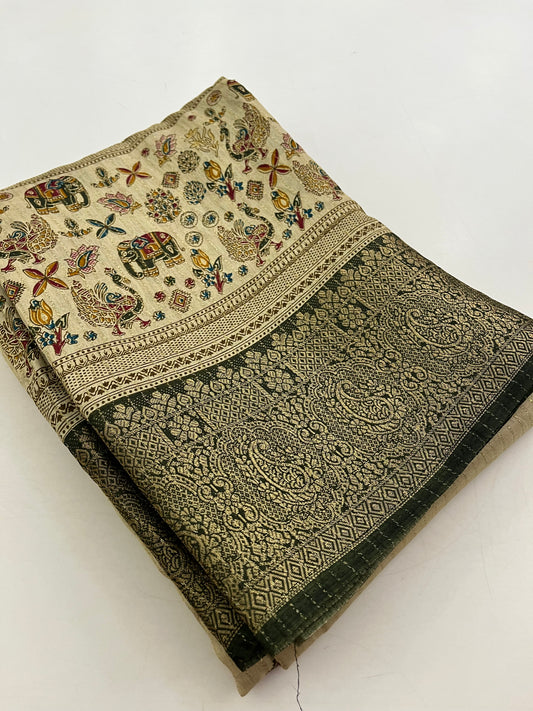 Tussar Fancy Printed