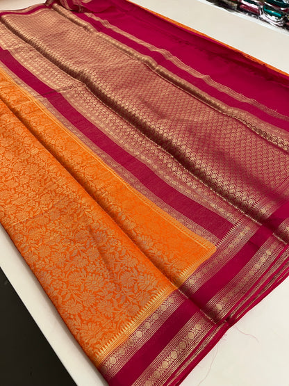 Brocade Banarasi soft silk