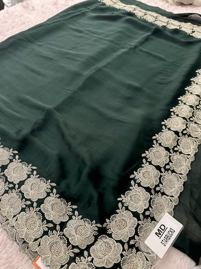 Soft Organza Silver Work-M12
