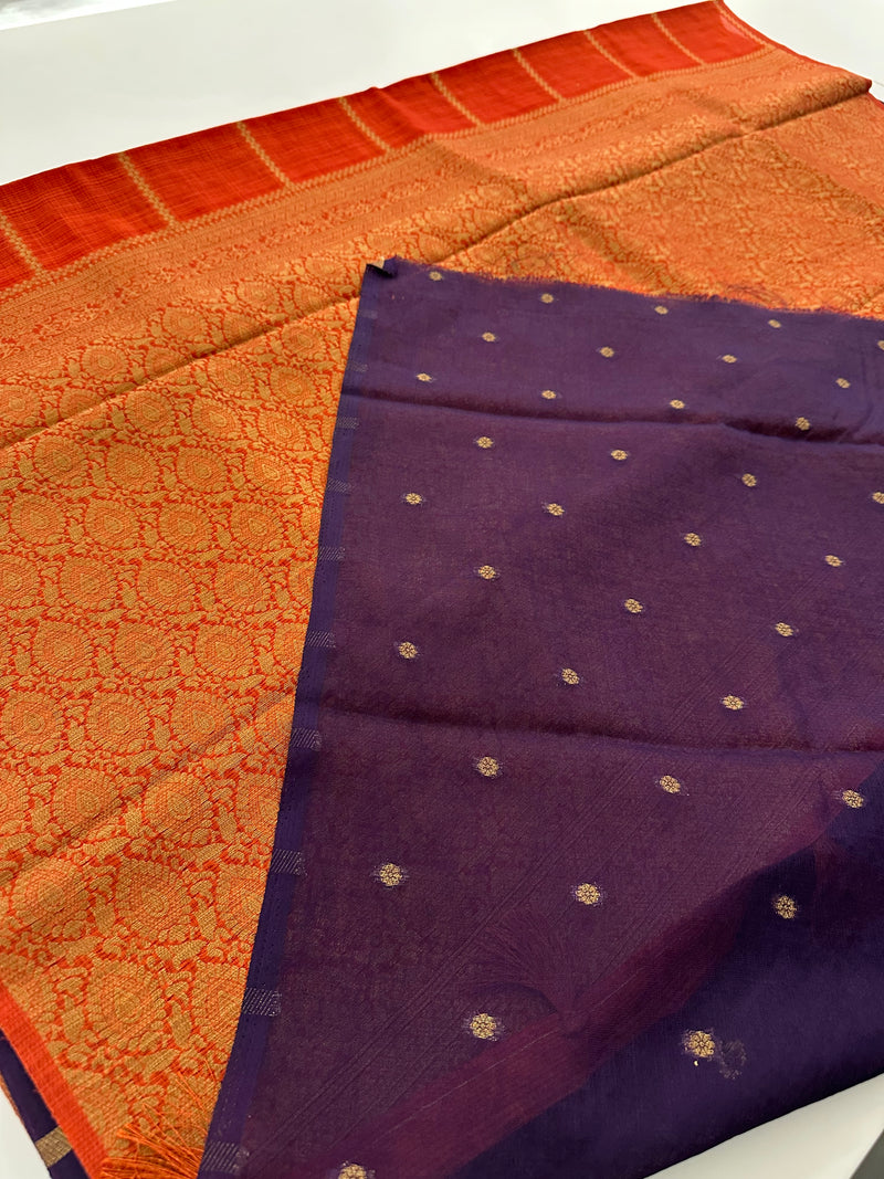 South Cotton Fancy Saree-JU28