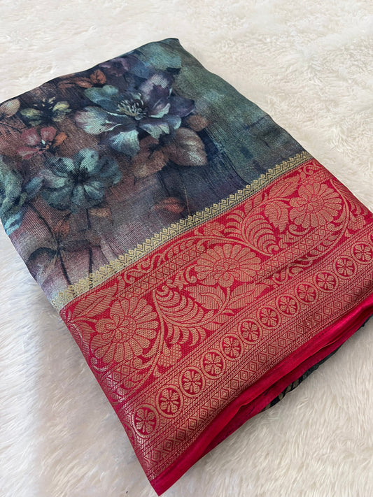 Printed Tussar Fancy