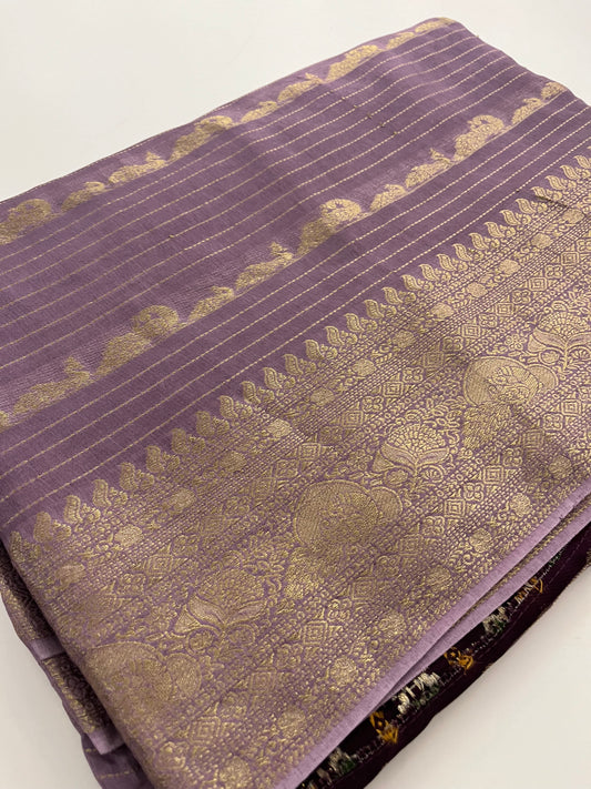 69 Banarasi Elephant Stripes Fancy Sarees