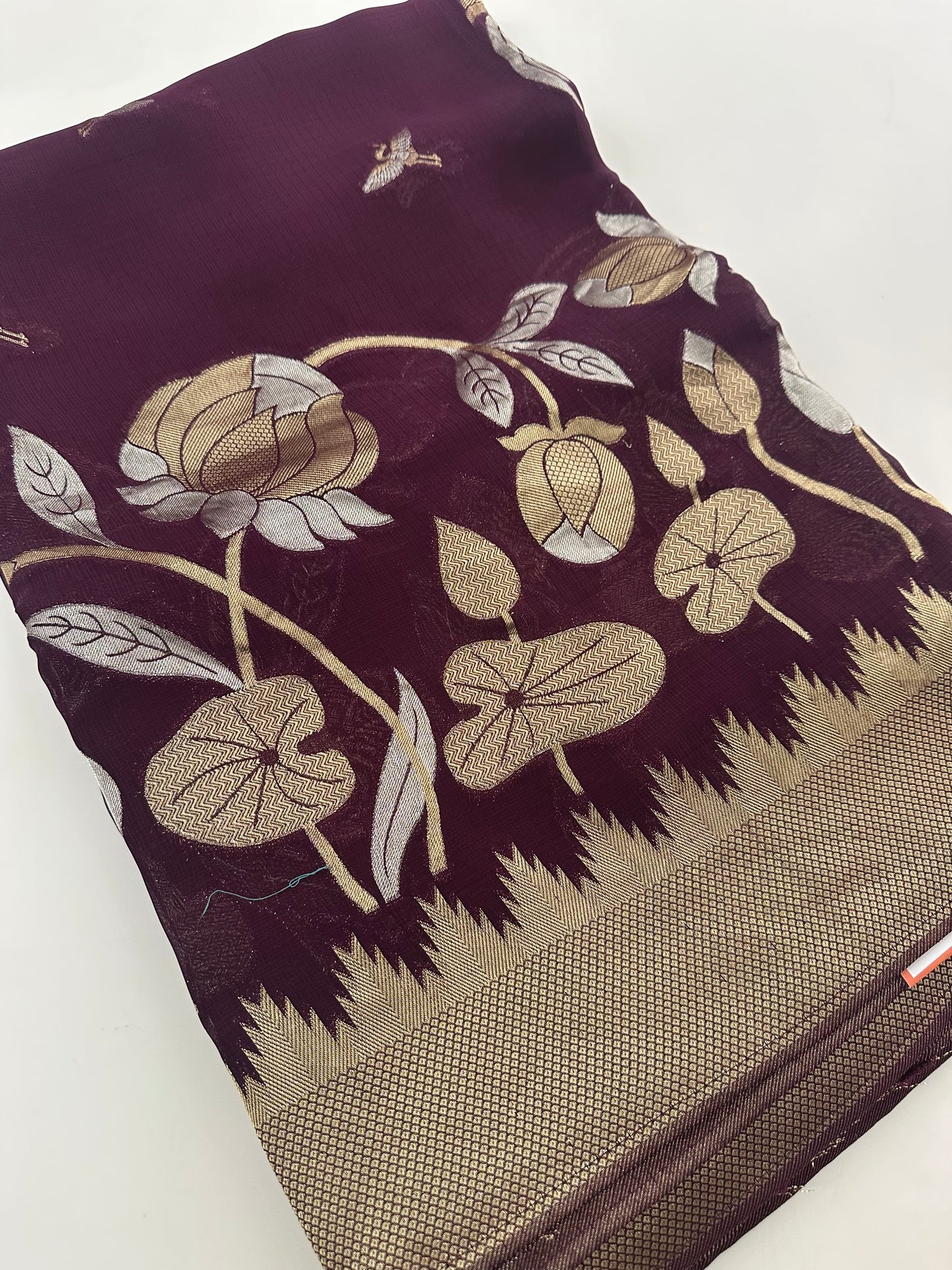 Jute Chiffon Premium Designer Saree-M26