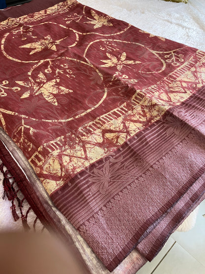 Printed Tussar Fancy