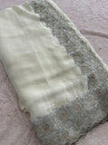 Soft Organza Silver Work-M12