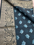 Kalamkari Printed Crape-JU14