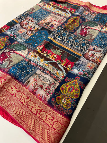 Ajrak Print premium crape