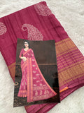 Tussar Crape Saree-JU9