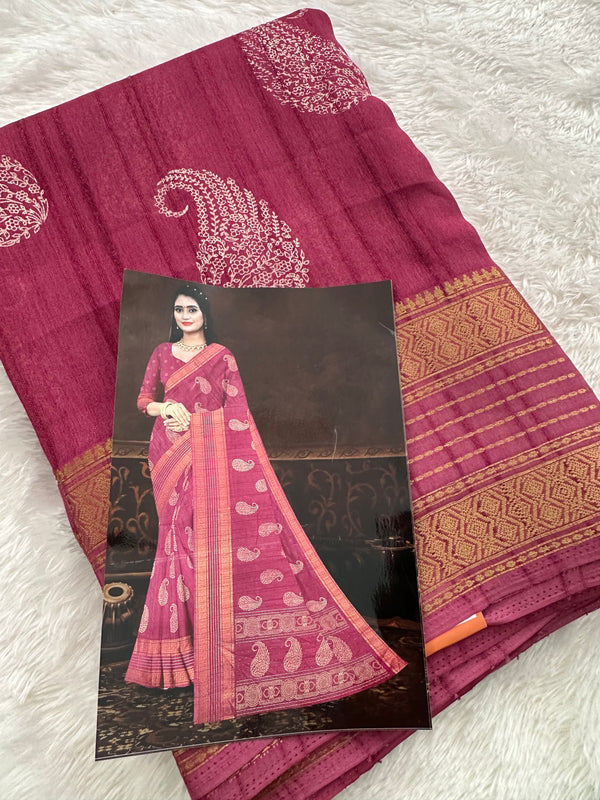 Tussar Crape Saree-JU9